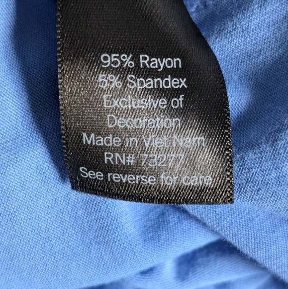 Simply Vera Vera Wang Women's Shirred Neck Neck Tank Top Beatrix Blue Size M EUC - Picture 4 of 10